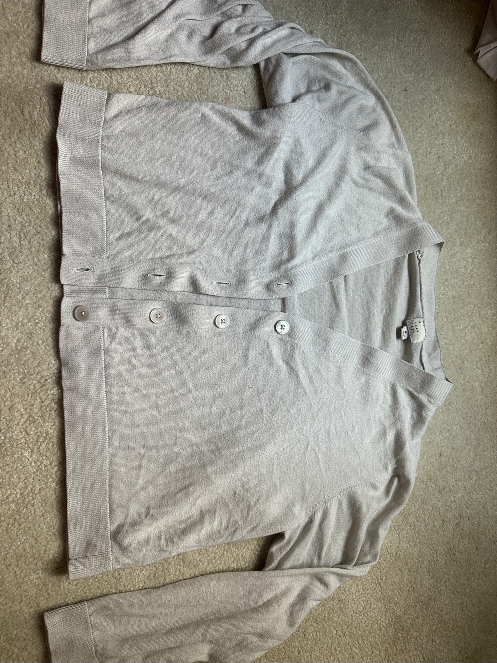a new day Light Beige Button V‑Neck Men’s Cardigan